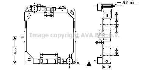 AVA QUALITY COOLING Радиатор, охлаждение двигателя ME2108